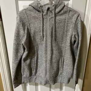 Figs Heather Gray Women's Zip-Up Hoodie